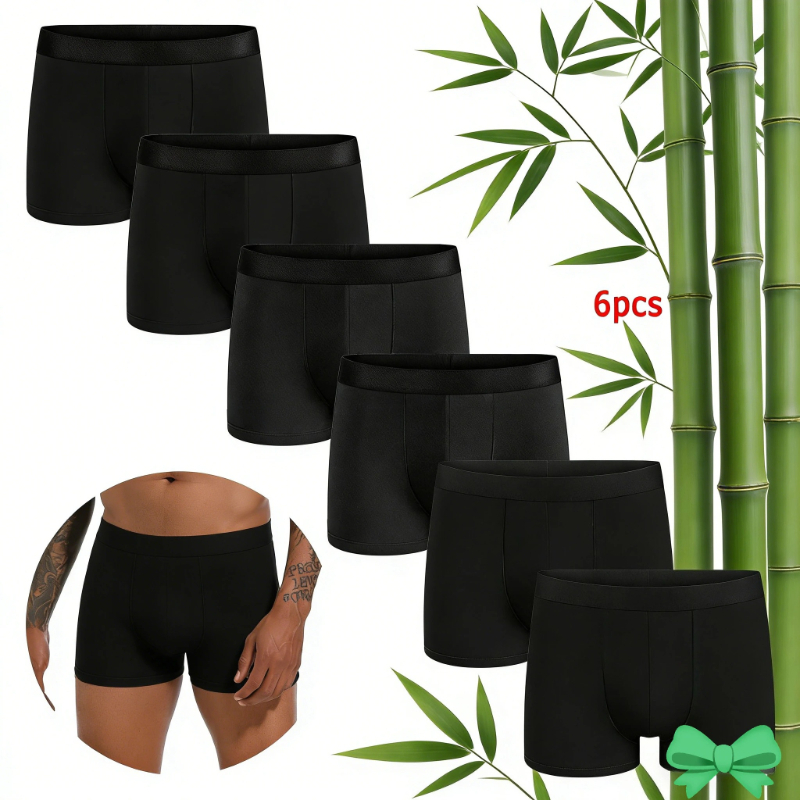 Bamboo Fiber Trunk - 6pcs Men's Bamboo Trunks - Odor