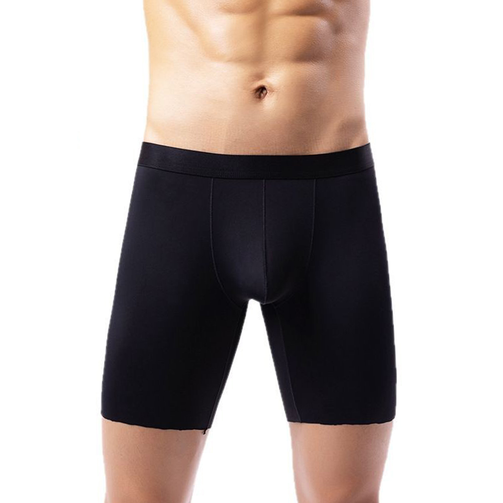 Men Ice Silk Long Leg Shorts B - Long Leg Trunk Men 评论和价格
