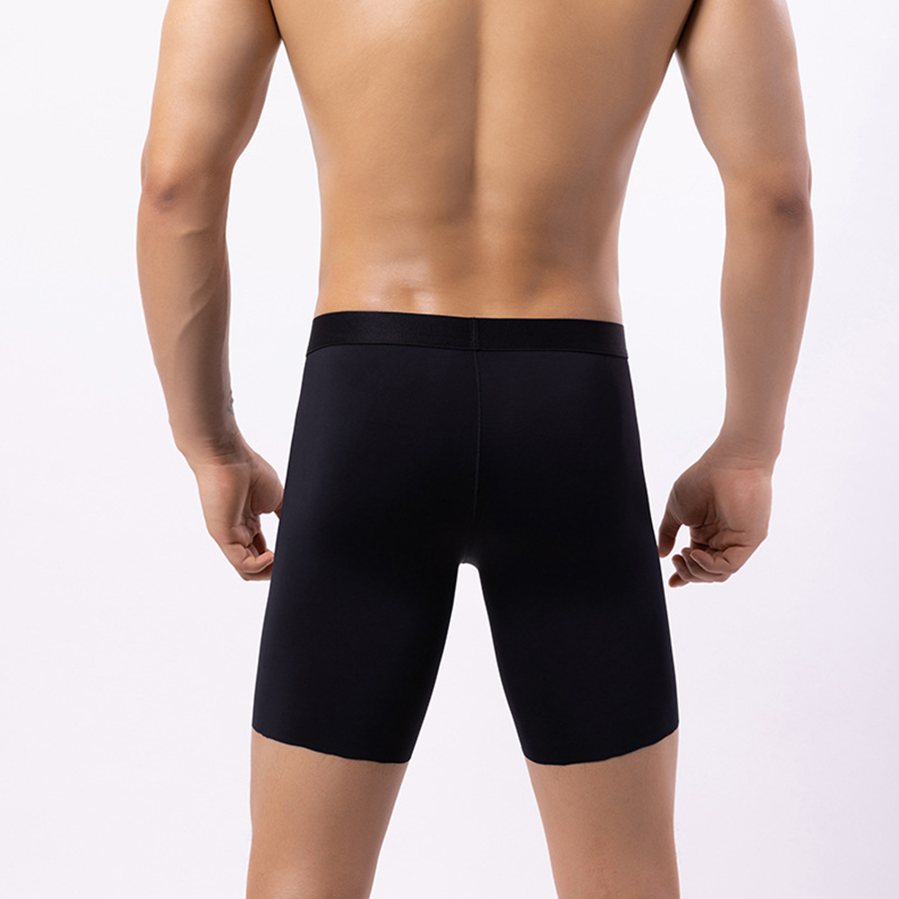 Men Ice Silk Long Leg Shorts B - Long Leg Trunk Men 评论和价格
