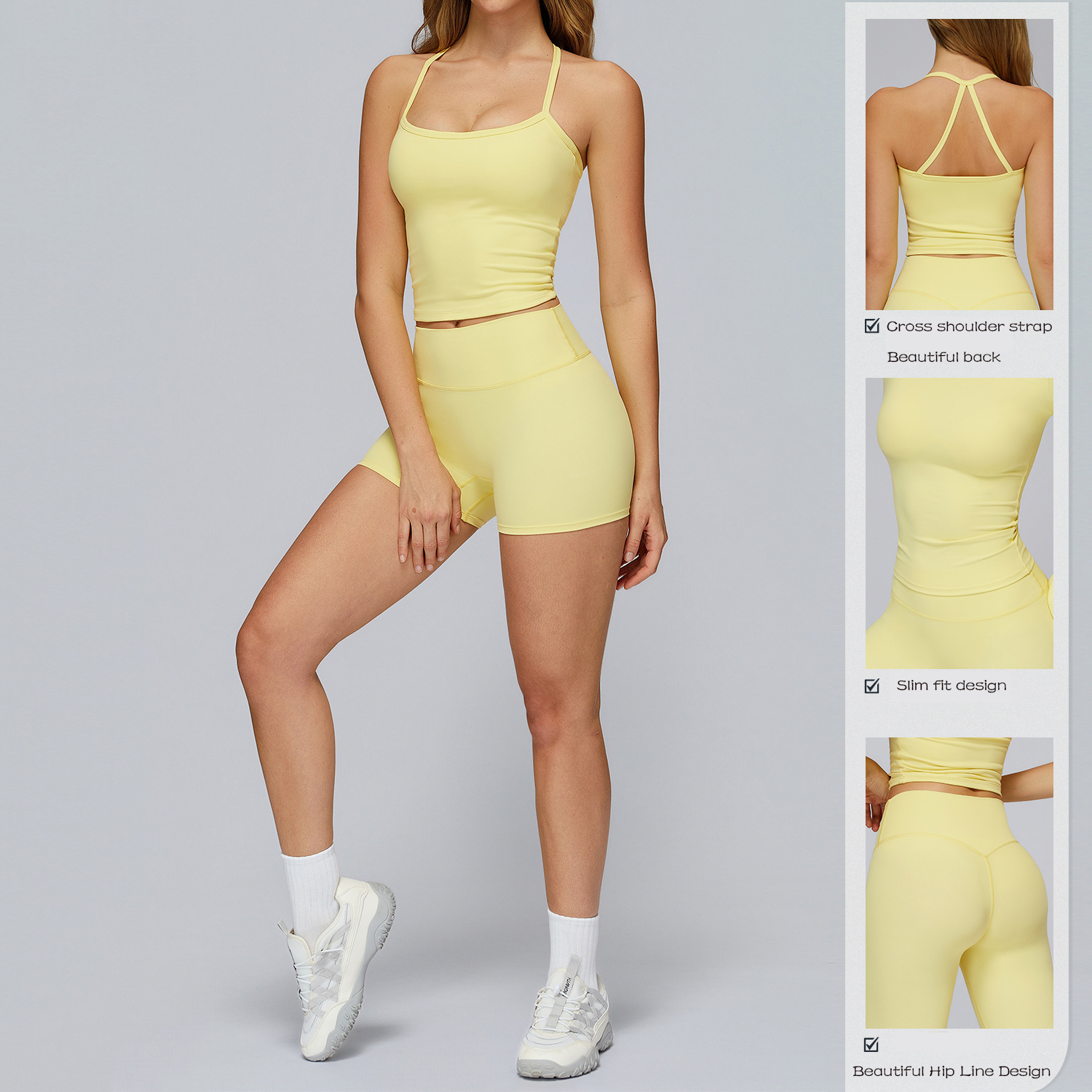 Workout Set 2PCS Seamless Yoga - Compression Long Pant 评论和价格