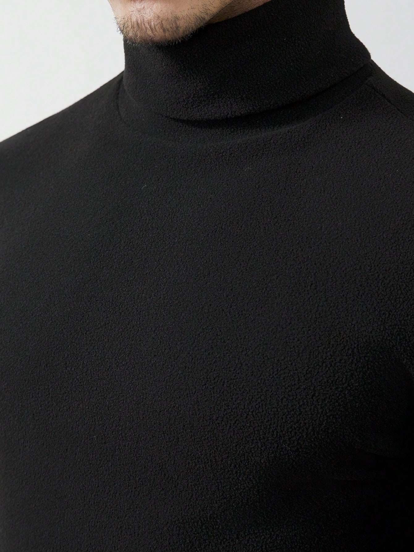 Men's Black High-Neck Long Sle - Base Layer Top 评论和价格