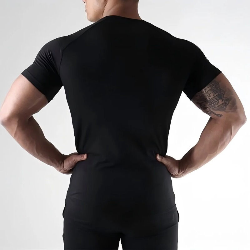 Men Quick Dry Compression Elas - T Shirt Tight Fit 评论和价格