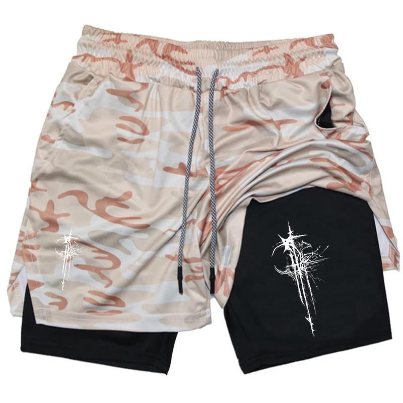 2 in 1 Running Short for Men G - Compression Shorts Athletes 评论和价格