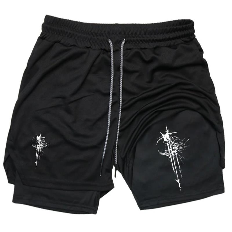 2 in 1 Running Short for Men G - Compression Shorts Athletes 评论和价格