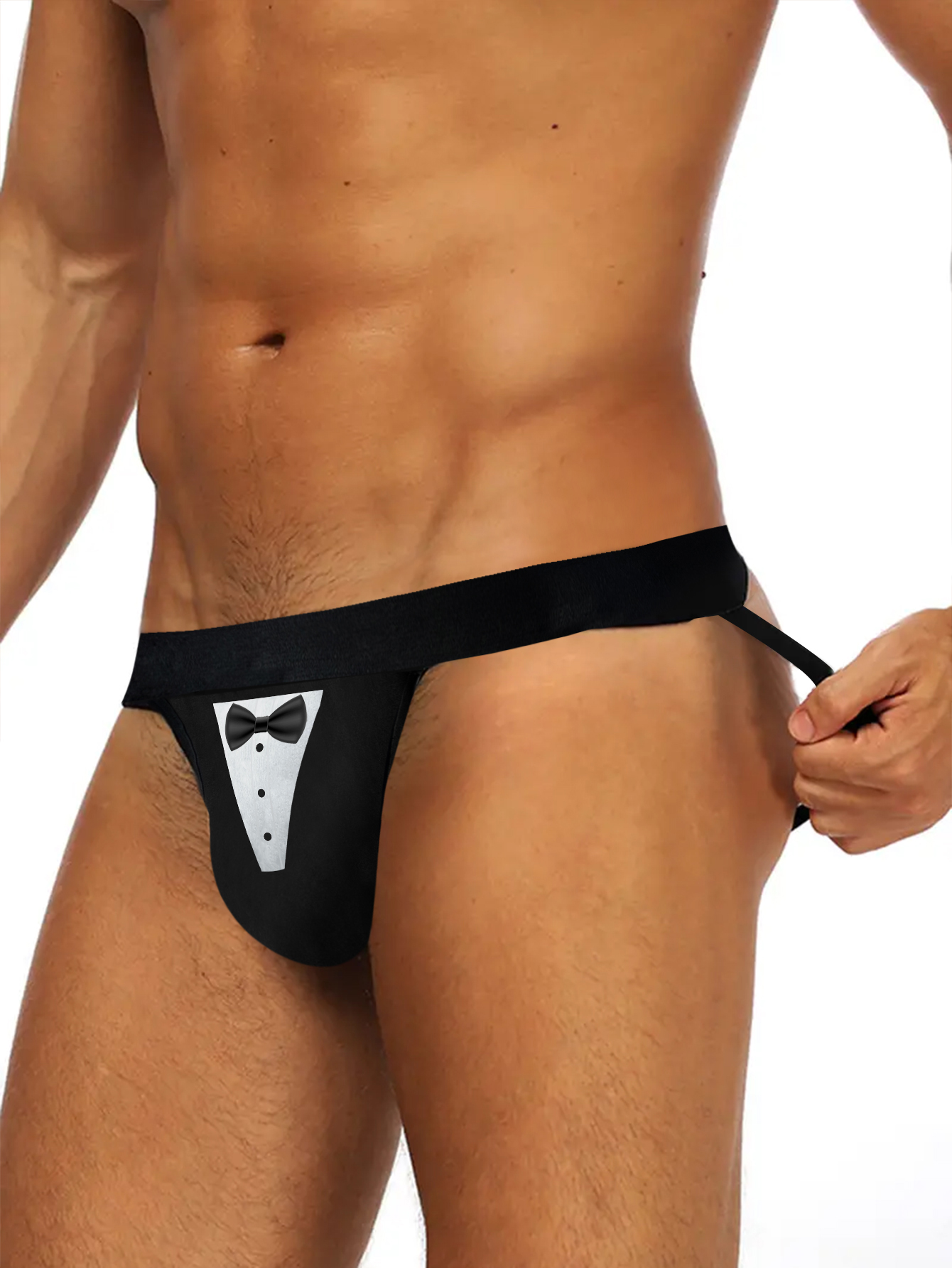 T-back Thongs with Bow Ties Pr - Trunk Breathable Men 评论和价格