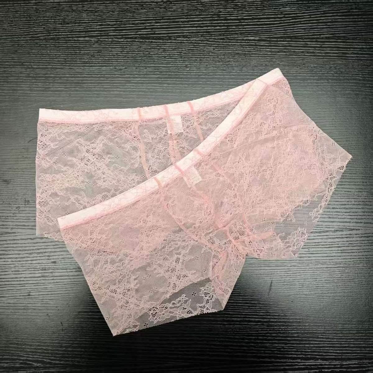 2PCS PACK Man's Pink Lace Brie - Boxer Brief Pack Cotton 评论和价格