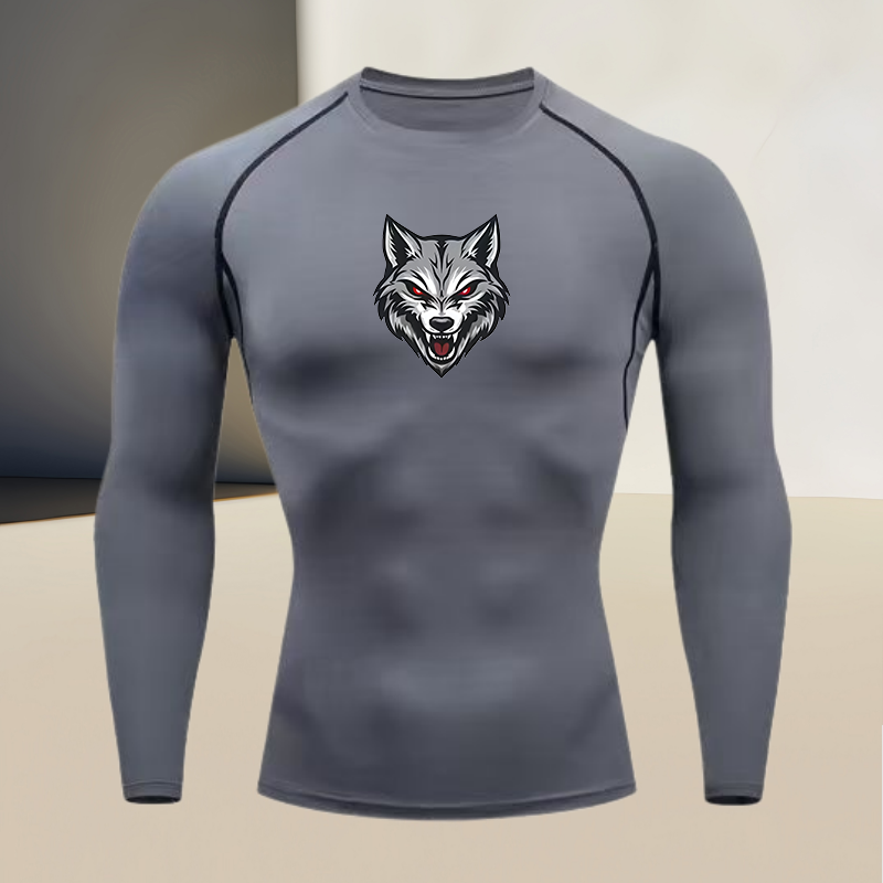 Men's long sleeved round neck  - T Shirt Tight Fit 评论和价格