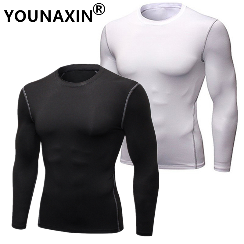 Men's Running Sports Long Slee - T Shirt Tight Fit 评论和价格