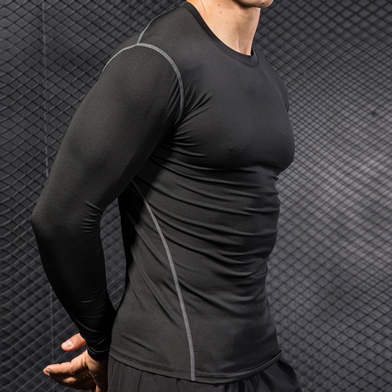 Men's Running Sports Long Slee - T Shirt Tight Fit 评论和价格