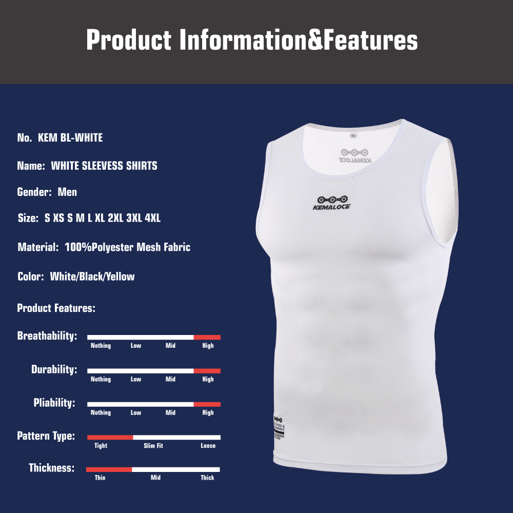 KEMALOCE Cycling Base Layer Sl - Sleeveless Undershirt 评论和价格