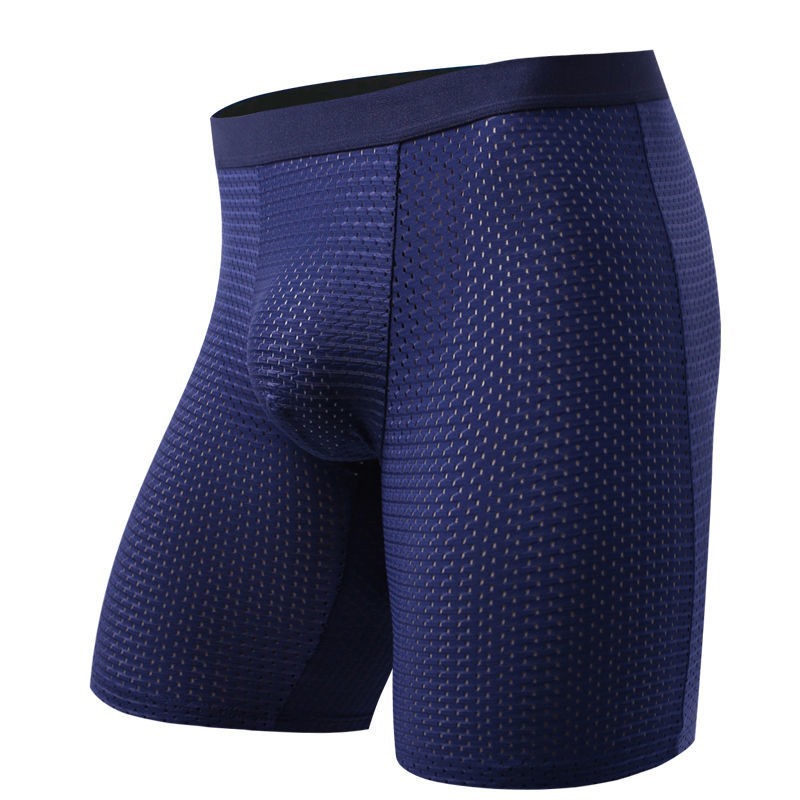 Men's Boxers Shorts Ice Silk M - Long Leg Trunk Men 评论和价格