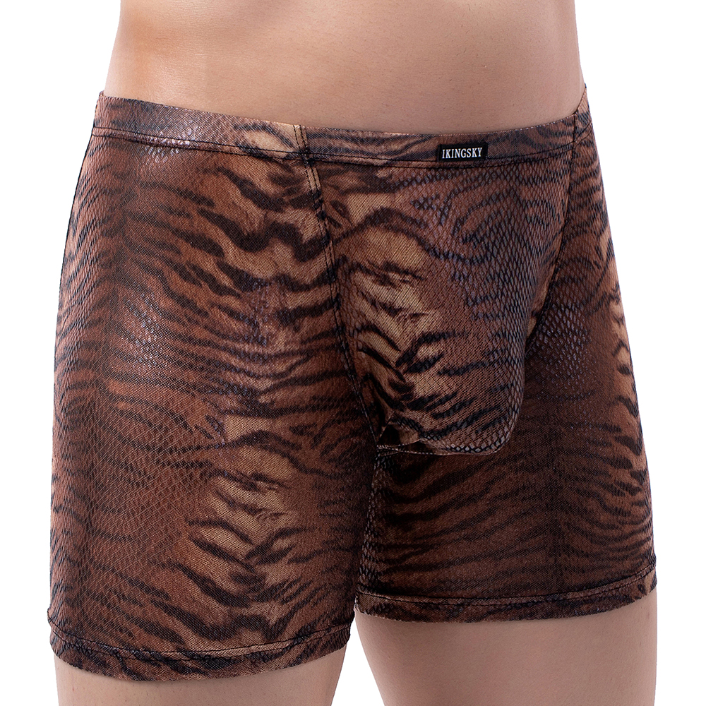 iKingsky Men's Tiger Stripes L - Long Leg Trunk Men 评论和价格