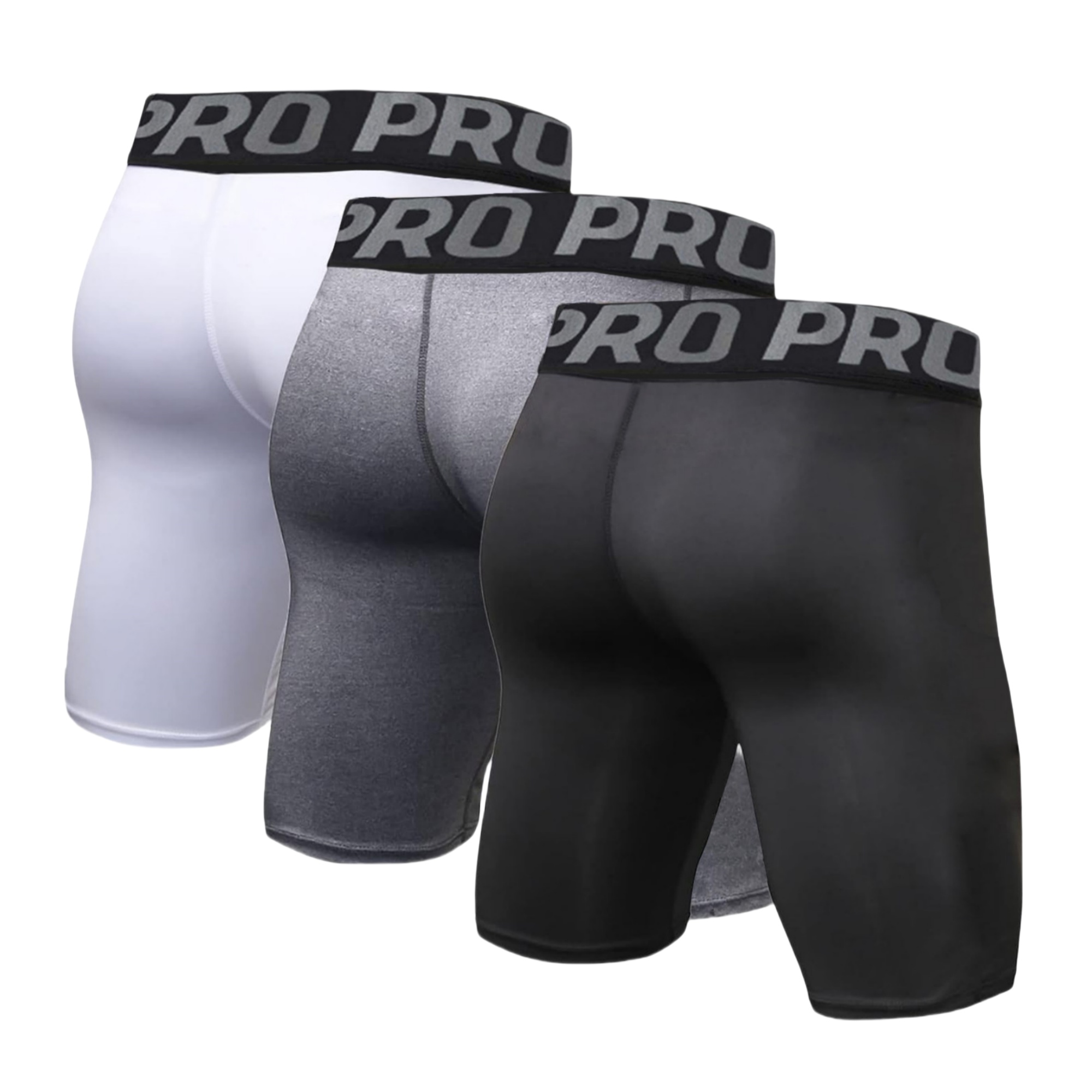 3 Pack Mens Compression Shorts - Performance Boxer Sport 评论和价格
