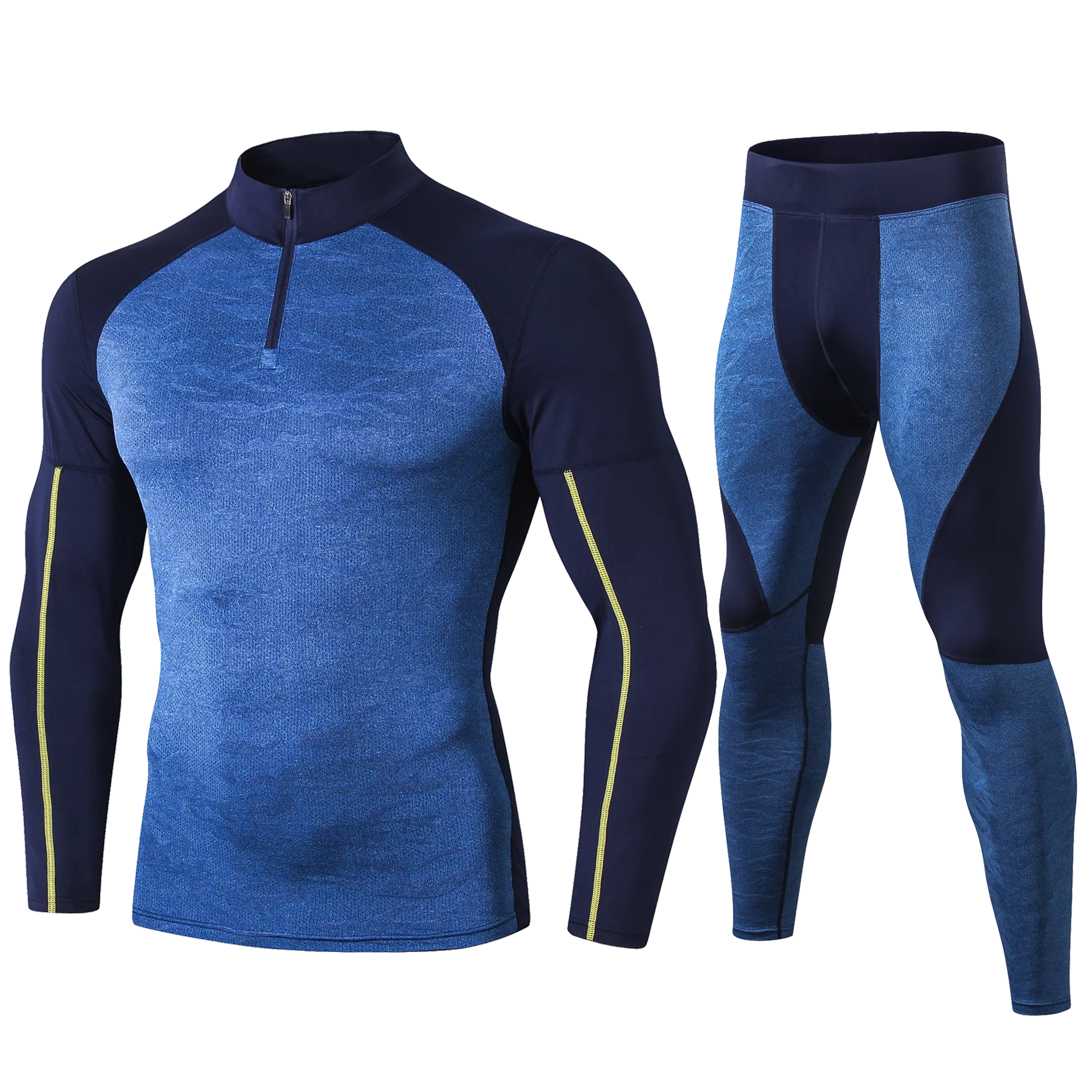 Mens Running Set Compression T - Compression Long Pant 评论和价格
