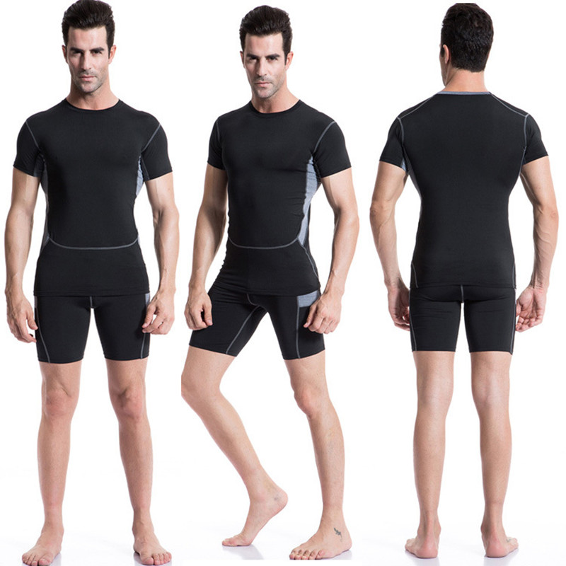 Men Top Sports T-Shirts Compre - T Shirt Tight Fit 评论和价格