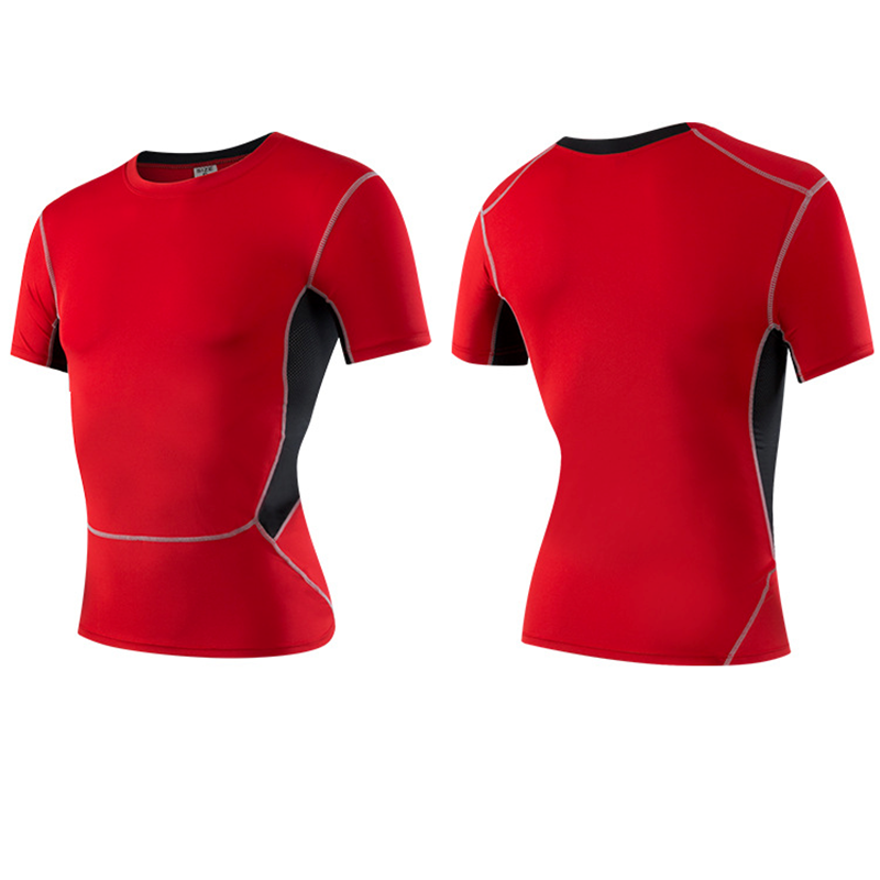 Men Top Sports T-Shirts Compre - T Shirt Tight Fit 评论和价格
