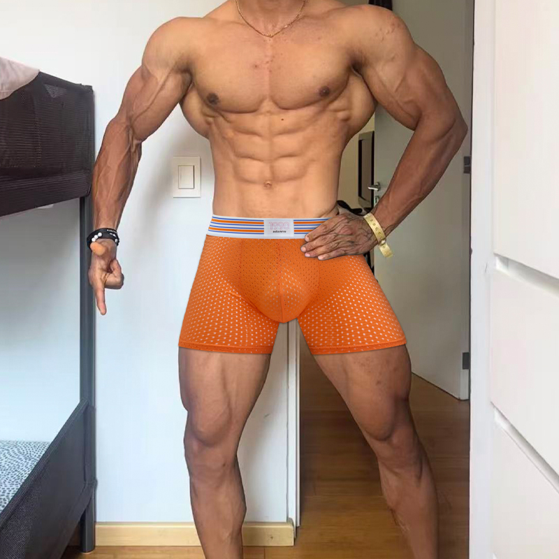 Fashionable Freely Detachable  - Mesh Sport Boxer 评论和价格