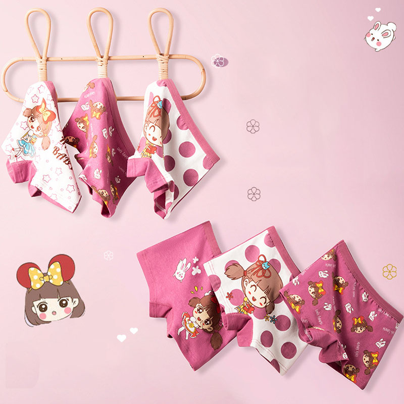 4pcs/Pack Young Girl Underwear - Boxer Brief Pack Cotton 评论和价格