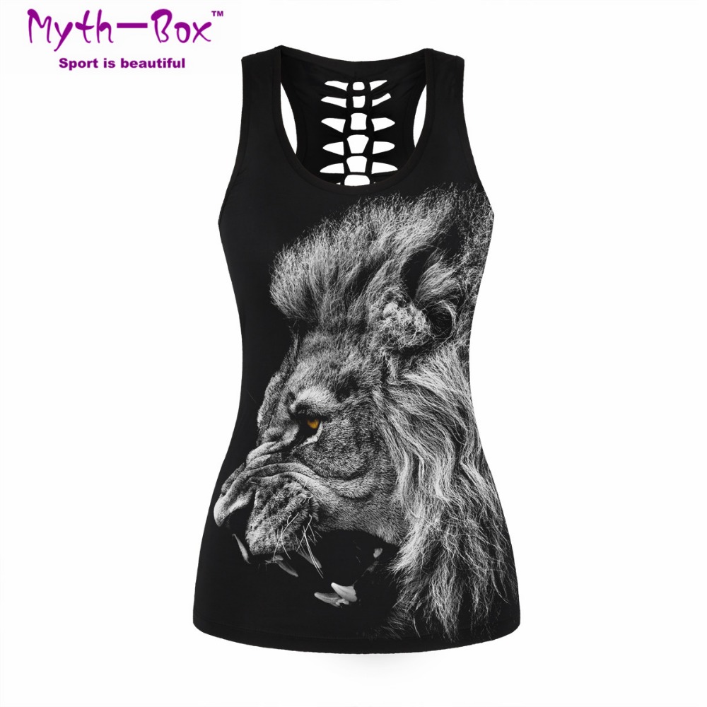 Women Sport Vest Bad Cat Print - Sleeveless Undershirt 评论和价格