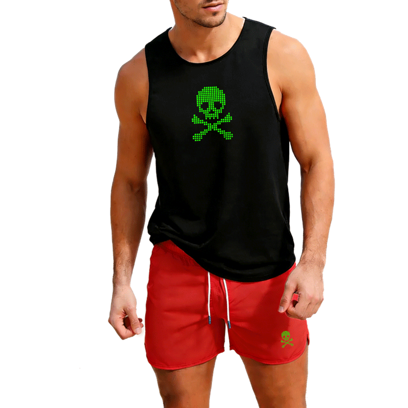 Fitness loose men tank top  sl - Sleeveless Undershirt 评论和价格