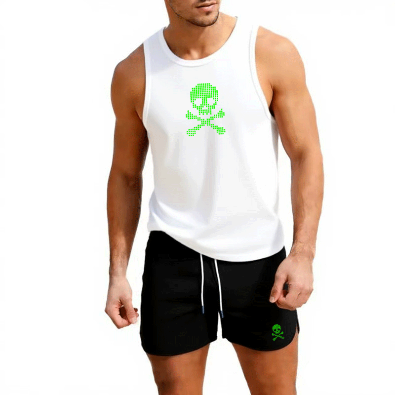 Fitness loose men tank top  sl - Sleeveless Undershirt 评论和价格