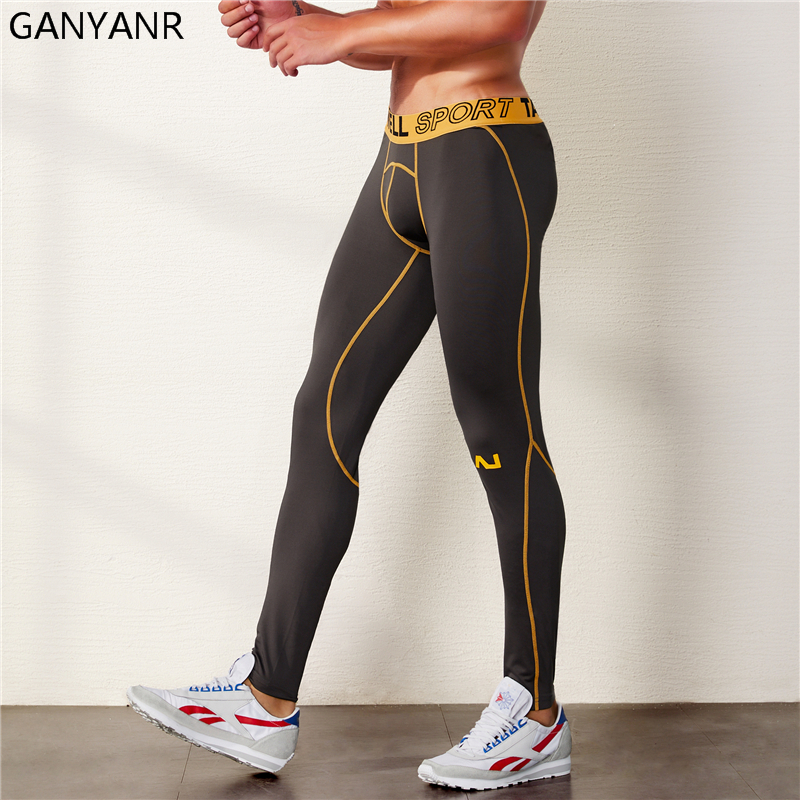 GANYANR Running Tights Men Spo - Compression Long Pant 评论和价格