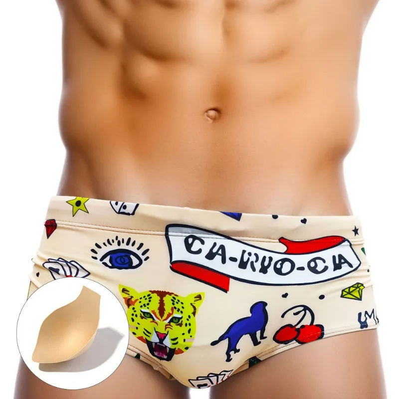 Sexy Men's Swimsuit Push-Up Sw - Trunk Breathable Men 评论和价格