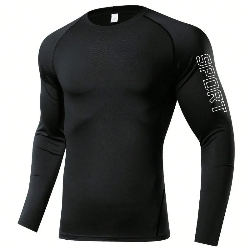 Men Quick-dry T-shirt Long Sle - Base Layer Top 评论和价格