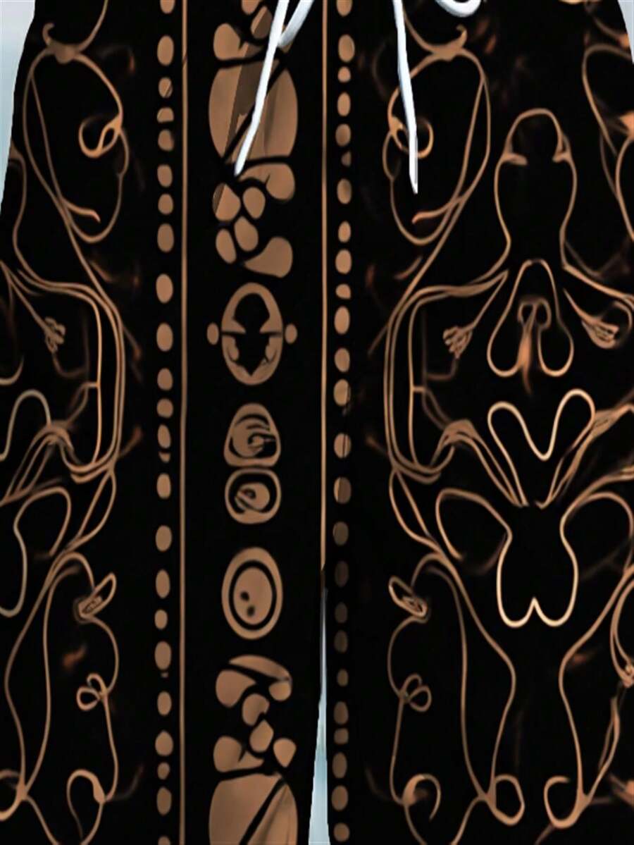 Mens Abstract Geometric Print  - Trunk Breathable Men 评论和价格
