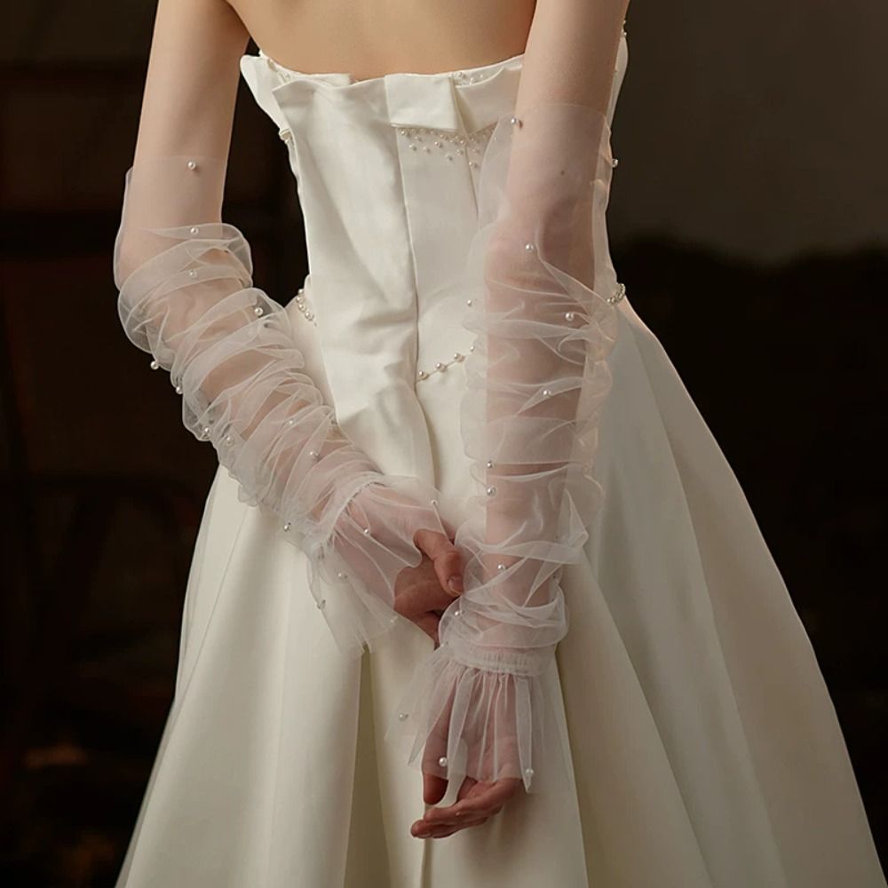 Lace Bridal Long White Gloves  - Thermal Long John 评论和价格