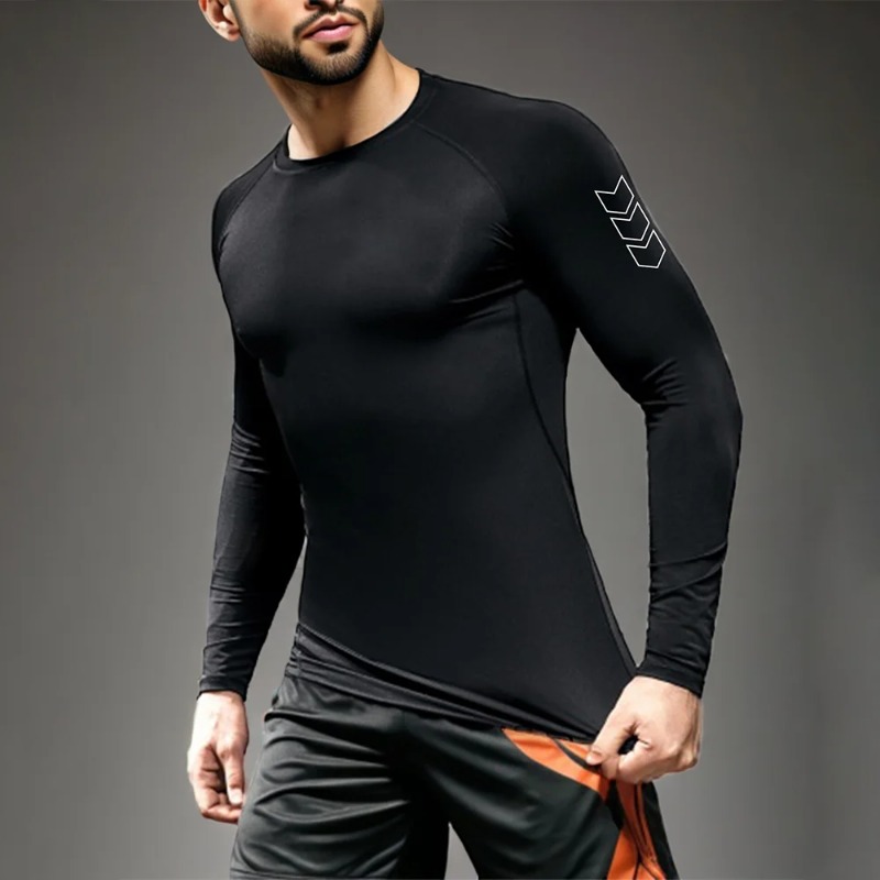 Men Compression Long Sleeve Sh - Base Layer Top 评论和价格